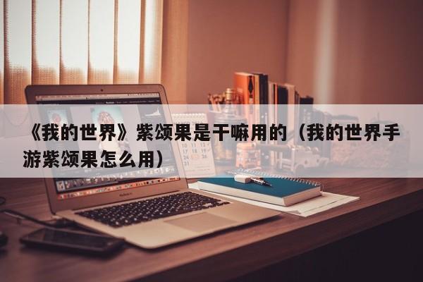 《我的世界》紫颂果是干嘛用的（我的世界手游紫颂果怎么用）
