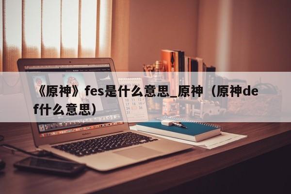 《原神》fes是什么意思_原神（原神def什么意思）