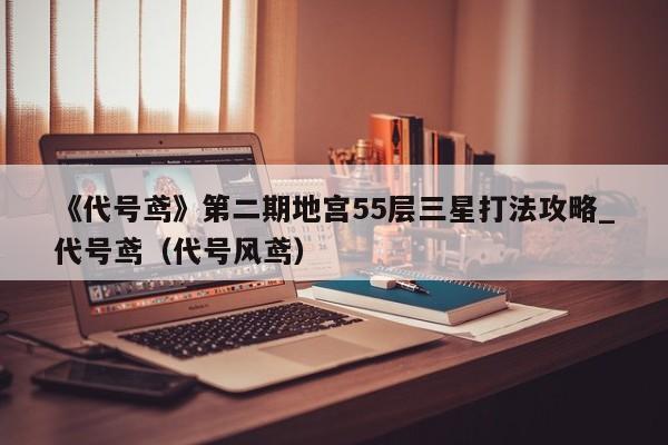 《代号鸢》第二期地宫55层三星打法攻略_代号鸢（代号风鸢）